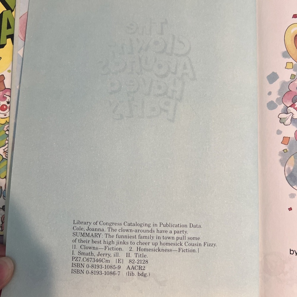CLOWN-AROUNDS Have A Party / Get Well Clown Arounds books by Johanna Cole Lot 2 - Picture 14 of 16